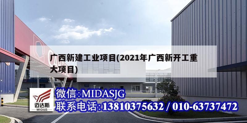 廣西新建工業(yè)項目(2021年廣西新開工重大項目)