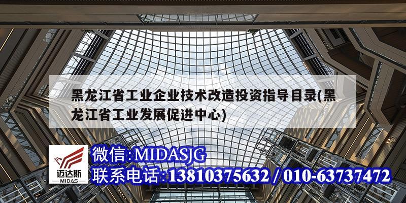 黑龍江省工業(yè)企業(yè)技術(shù)改造投資指導(dǎo)目錄(黑龍江省工業(yè)發(fā)展促進中心)